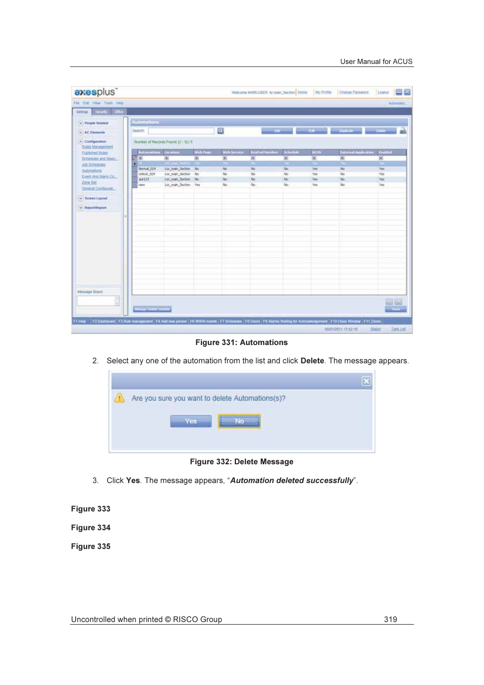 RISCO Group ACUS User Manual | Page 347 / 525