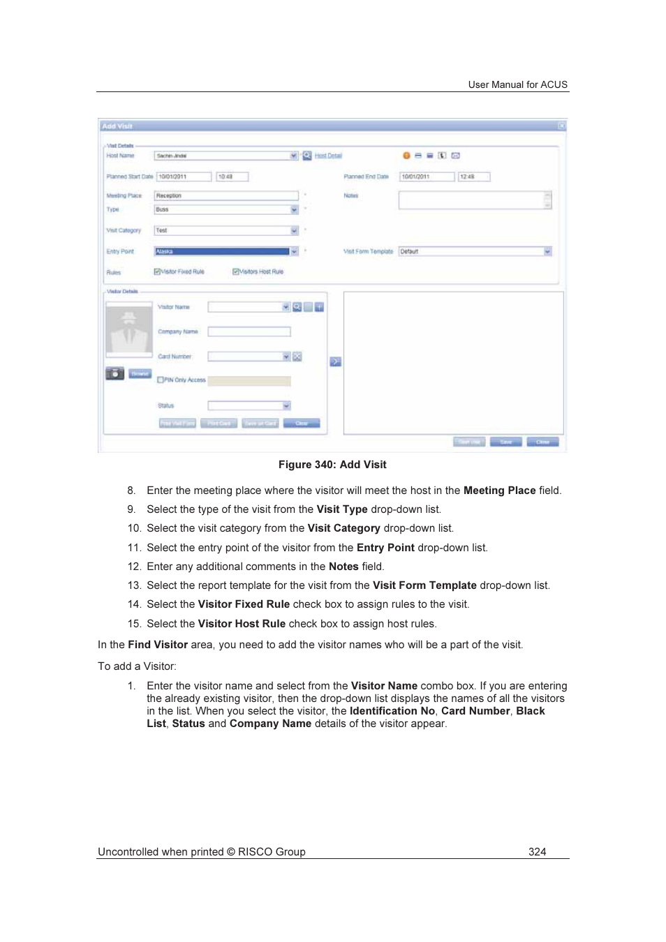 RISCO Group ACUS User Manual | Page 352 / 525