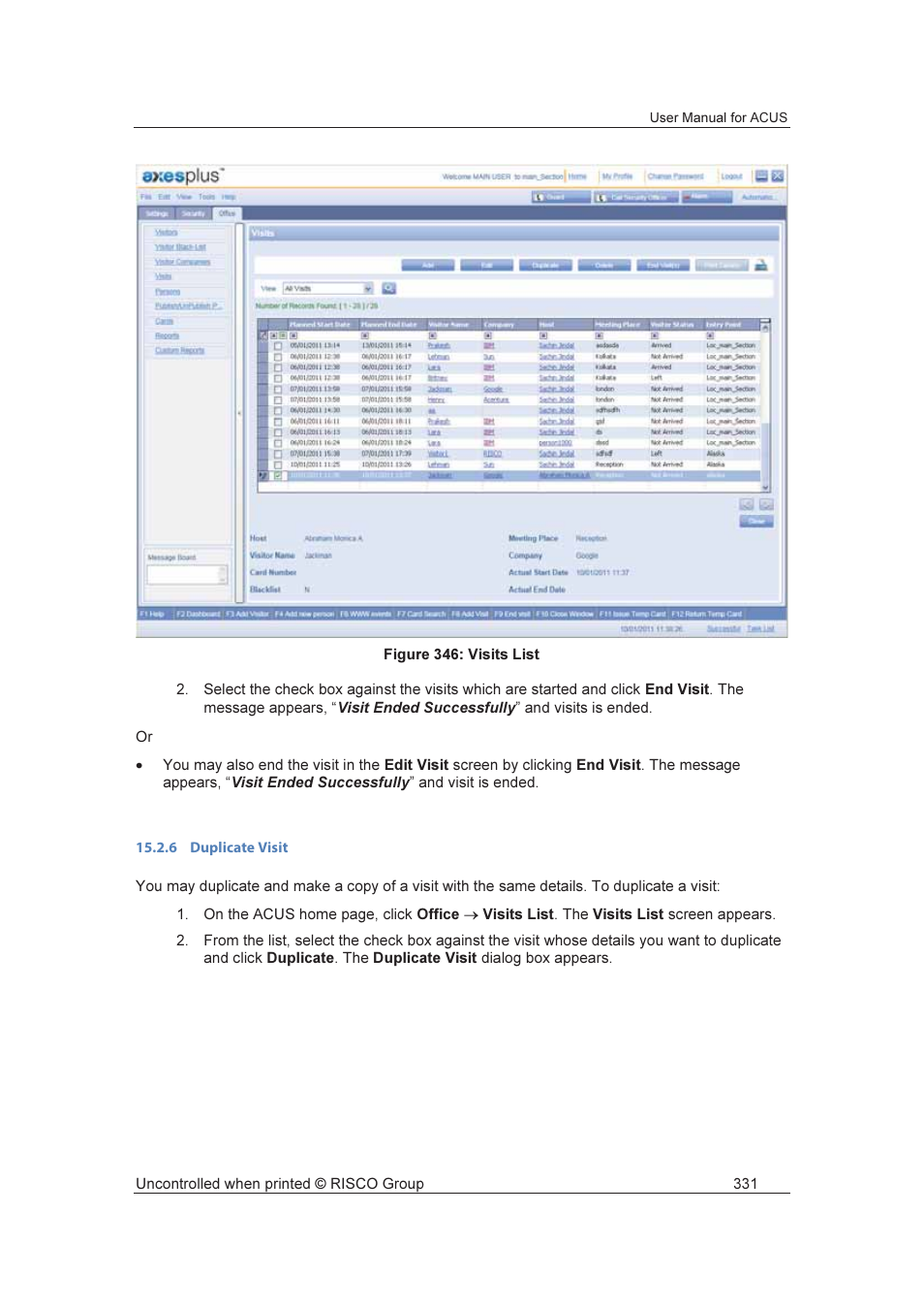 RISCO Group ACUS User Manual | Page 359 / 525
