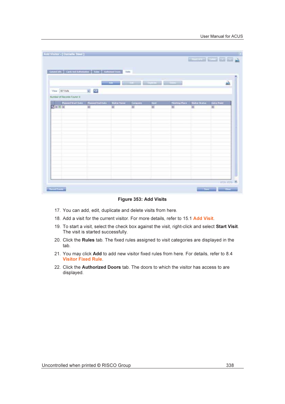 RISCO Group ACUS User Manual | Page 366 / 525