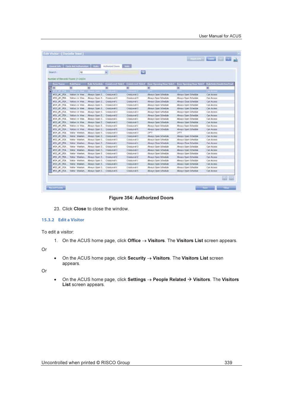 RISCO Group ACUS User Manual | Page 367 / 525