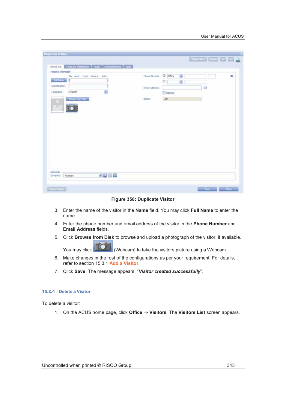 RISCO Group ACUS User Manual | Page 371 / 525