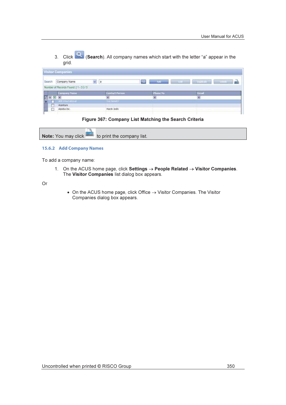 RISCO Group ACUS User Manual | Page 378 / 525