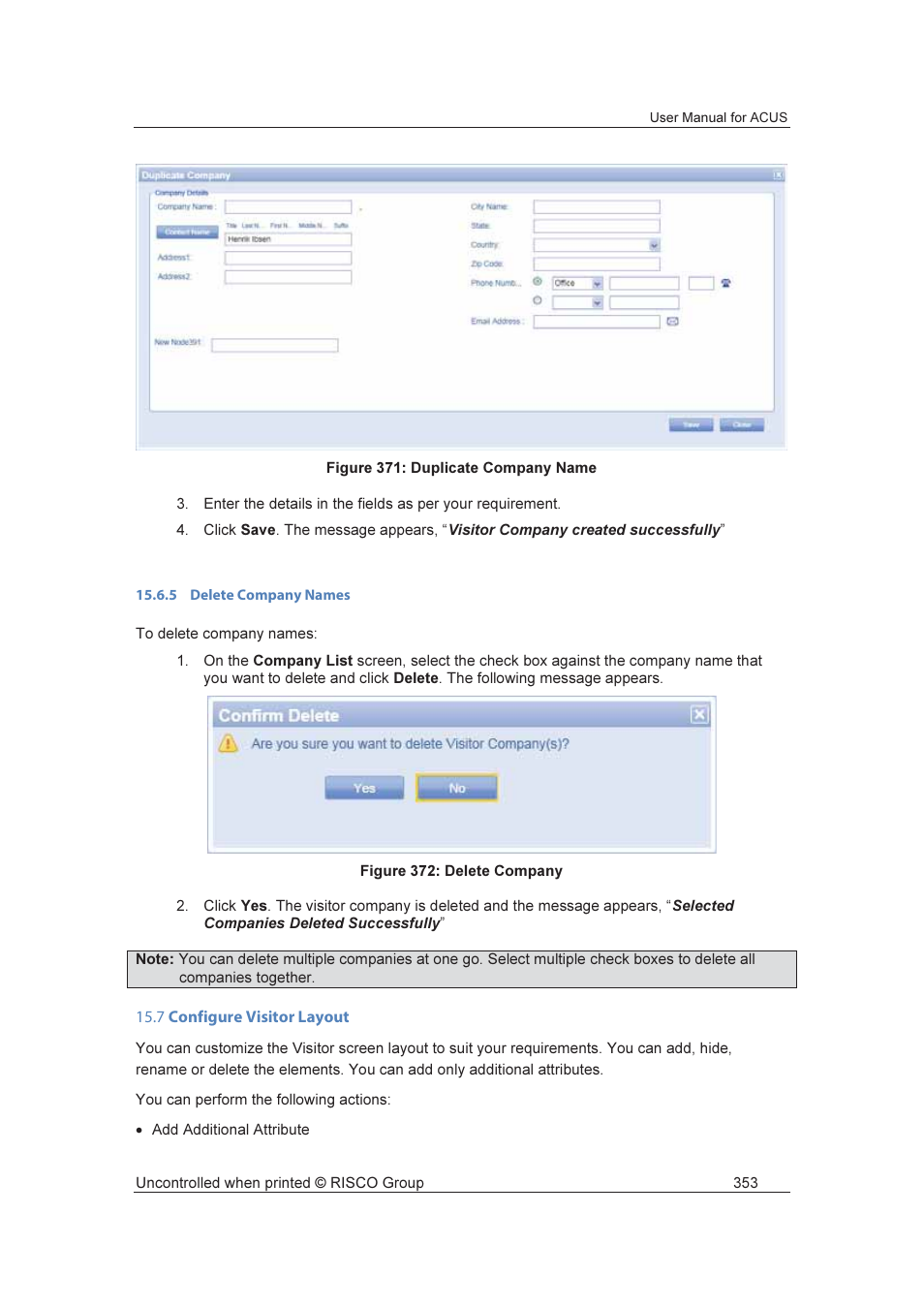 RISCO Group ACUS User Manual | Page 381 / 525