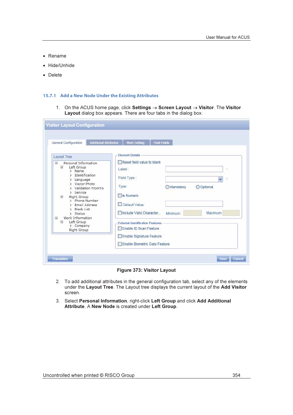 RISCO Group ACUS User Manual | Page 382 / 525