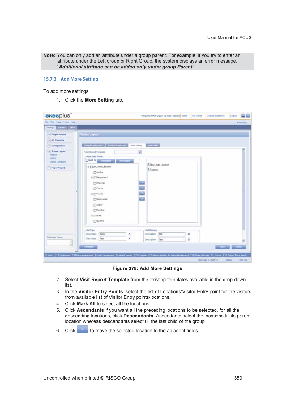 RISCO Group ACUS User Manual | Page 387 / 525