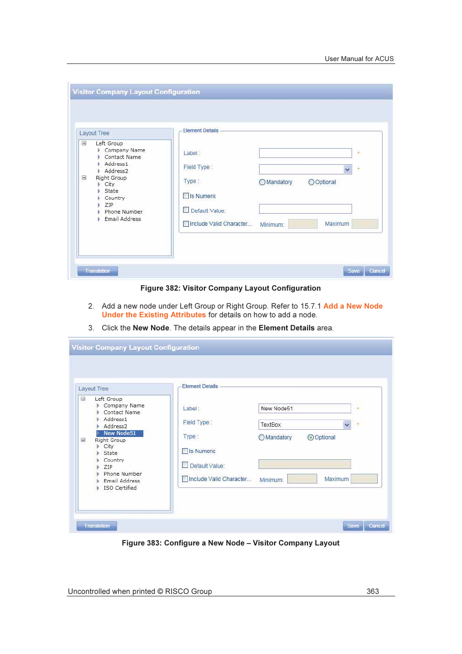 RISCO Group ACUS User Manual | Page 391 / 525