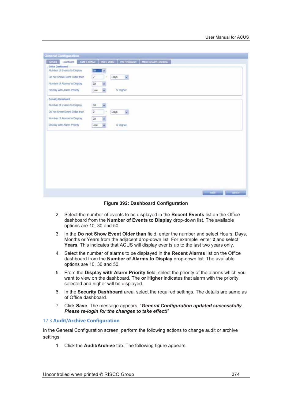 RISCO Group ACUS User Manual | Page 402 / 525