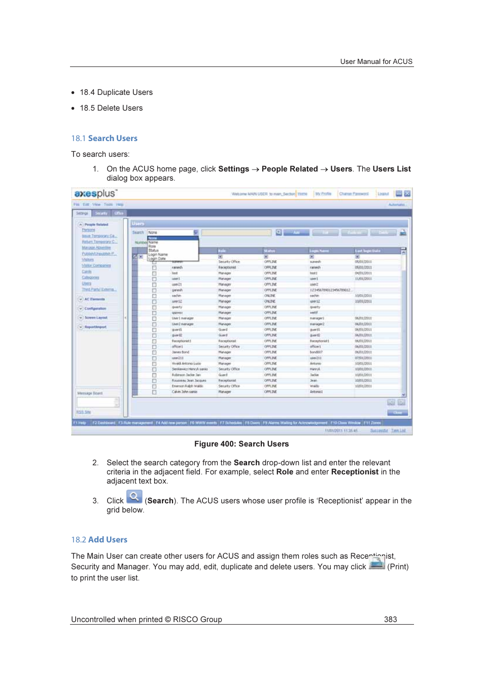 RISCO Group ACUS User Manual | Page 411 / 525