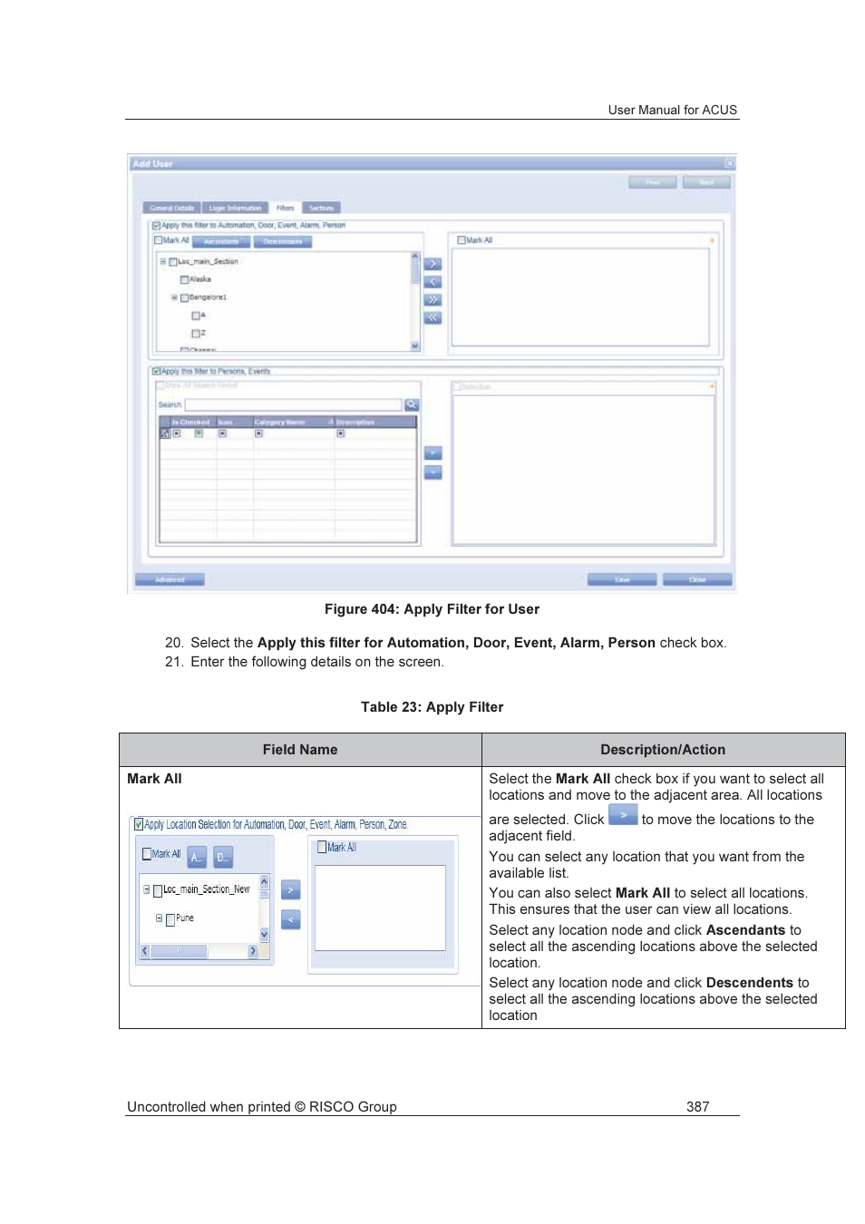 RISCO Group ACUS User Manual | Page 415 / 525