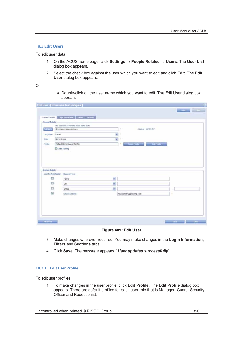 RISCO Group ACUS User Manual | Page 418 / 525