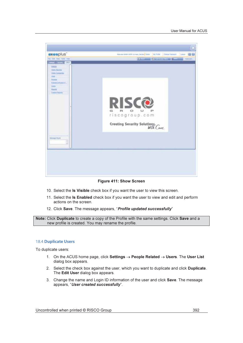 RISCO Group ACUS User Manual | Page 420 / 525