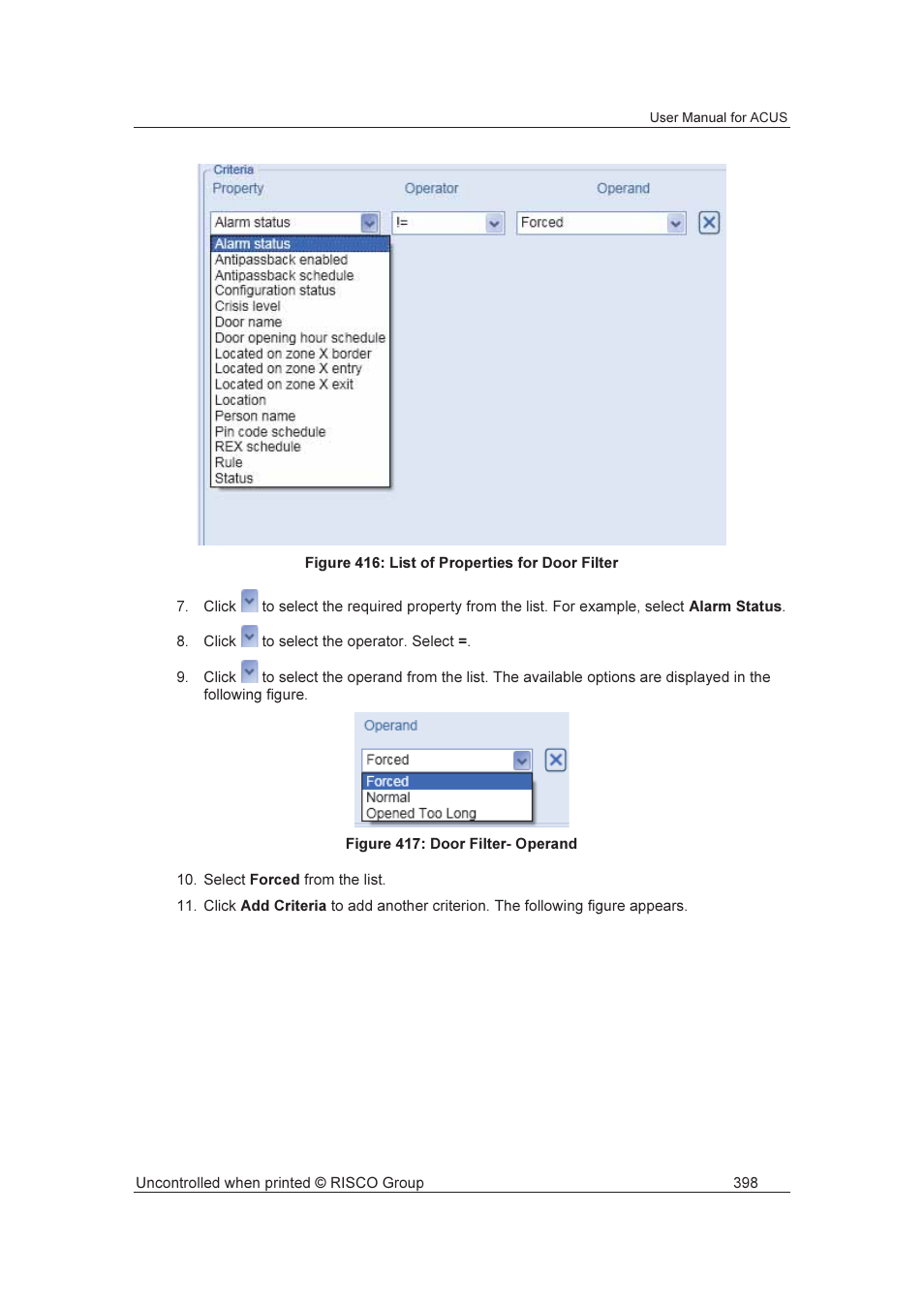 RISCO Group ACUS User Manual | Page 426 / 525