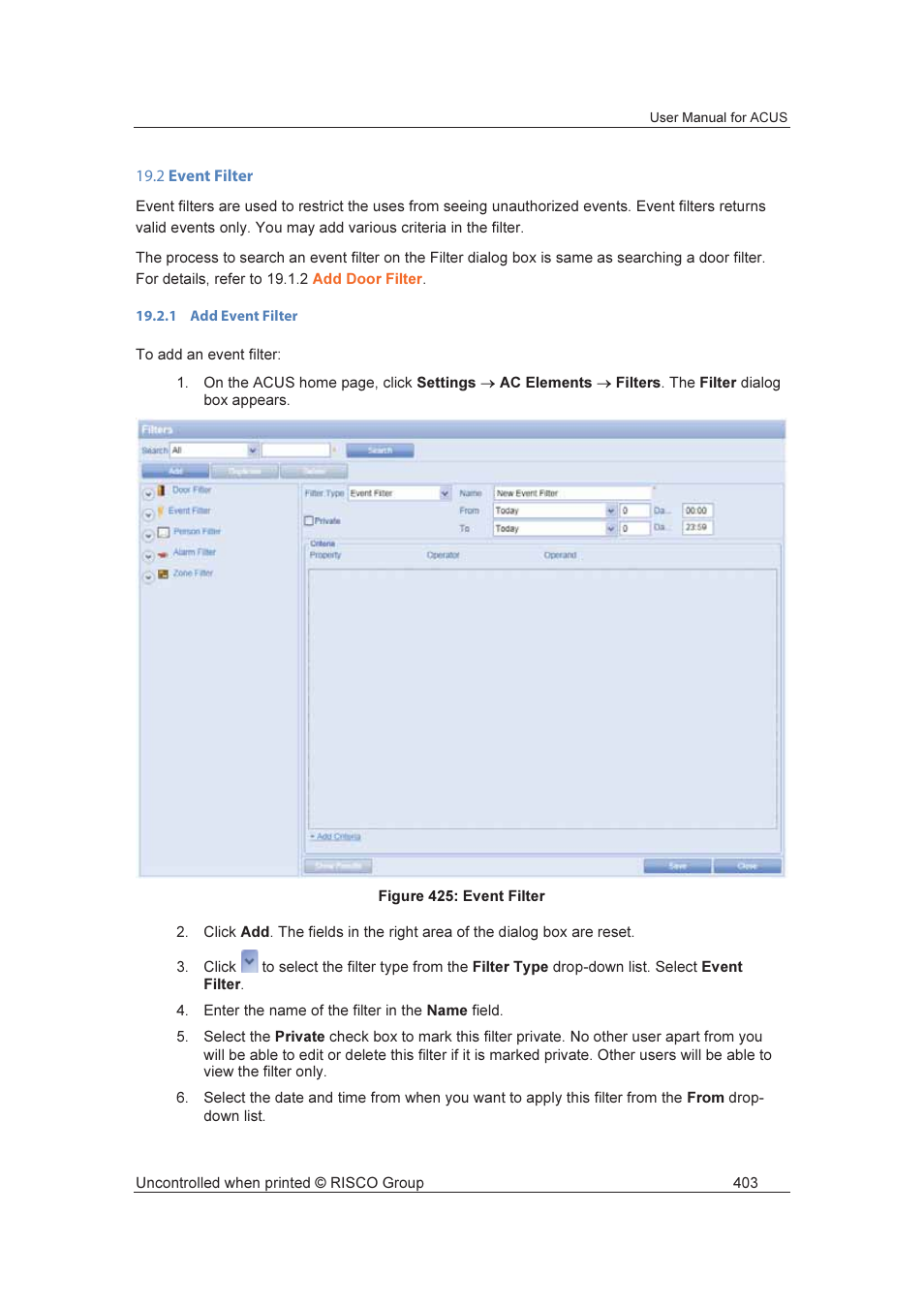 RISCO Group ACUS User Manual | Page 431 / 525