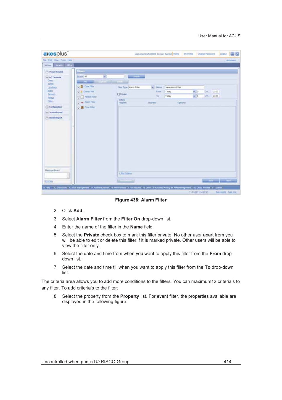 RISCO Group ACUS User Manual | Page 442 / 525