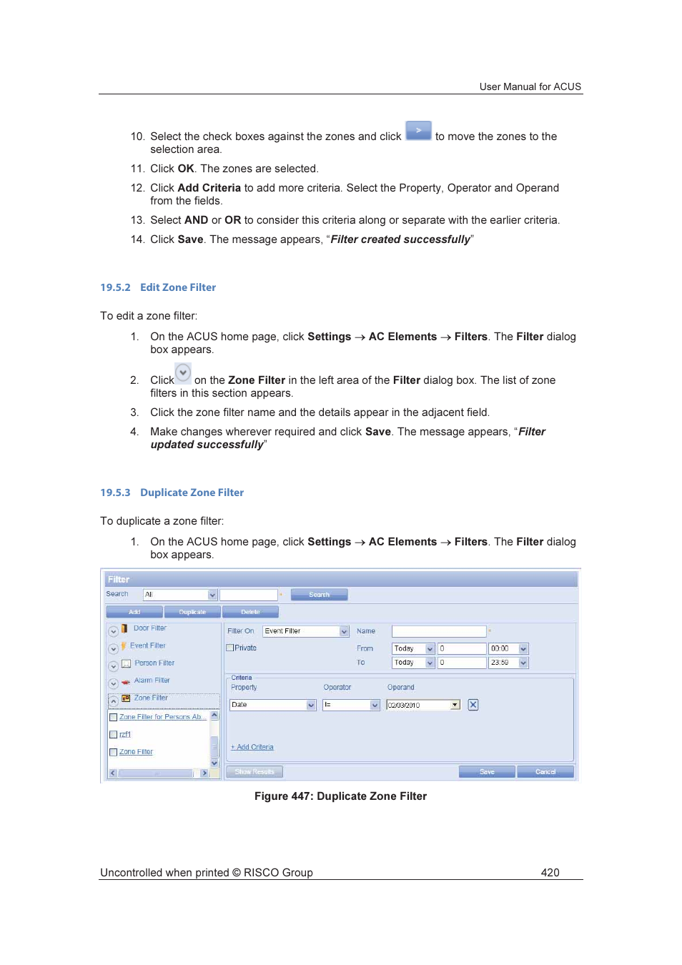 RISCO Group ACUS User Manual | Page 448 / 525