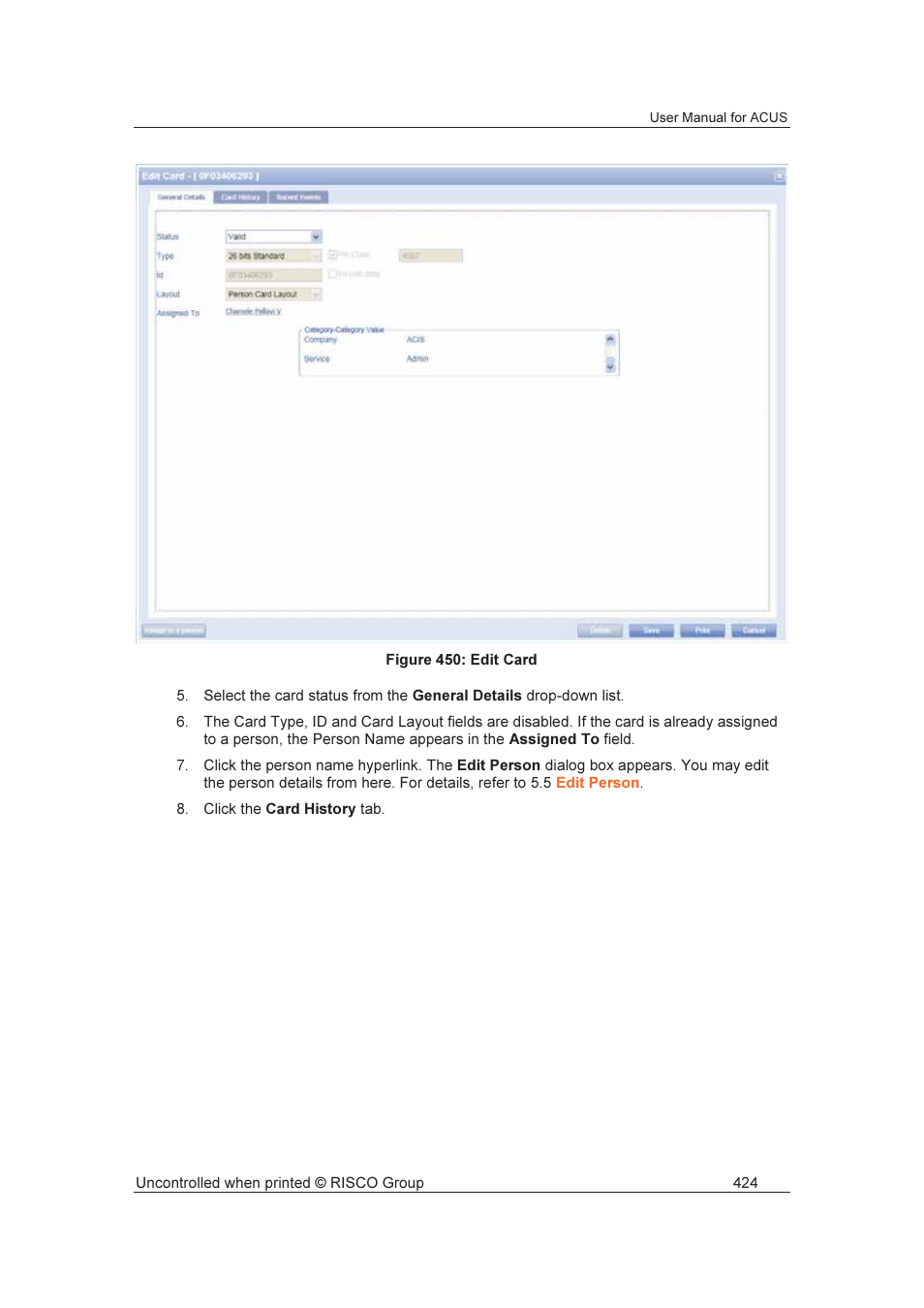 RISCO Group ACUS User Manual | Page 452 / 525