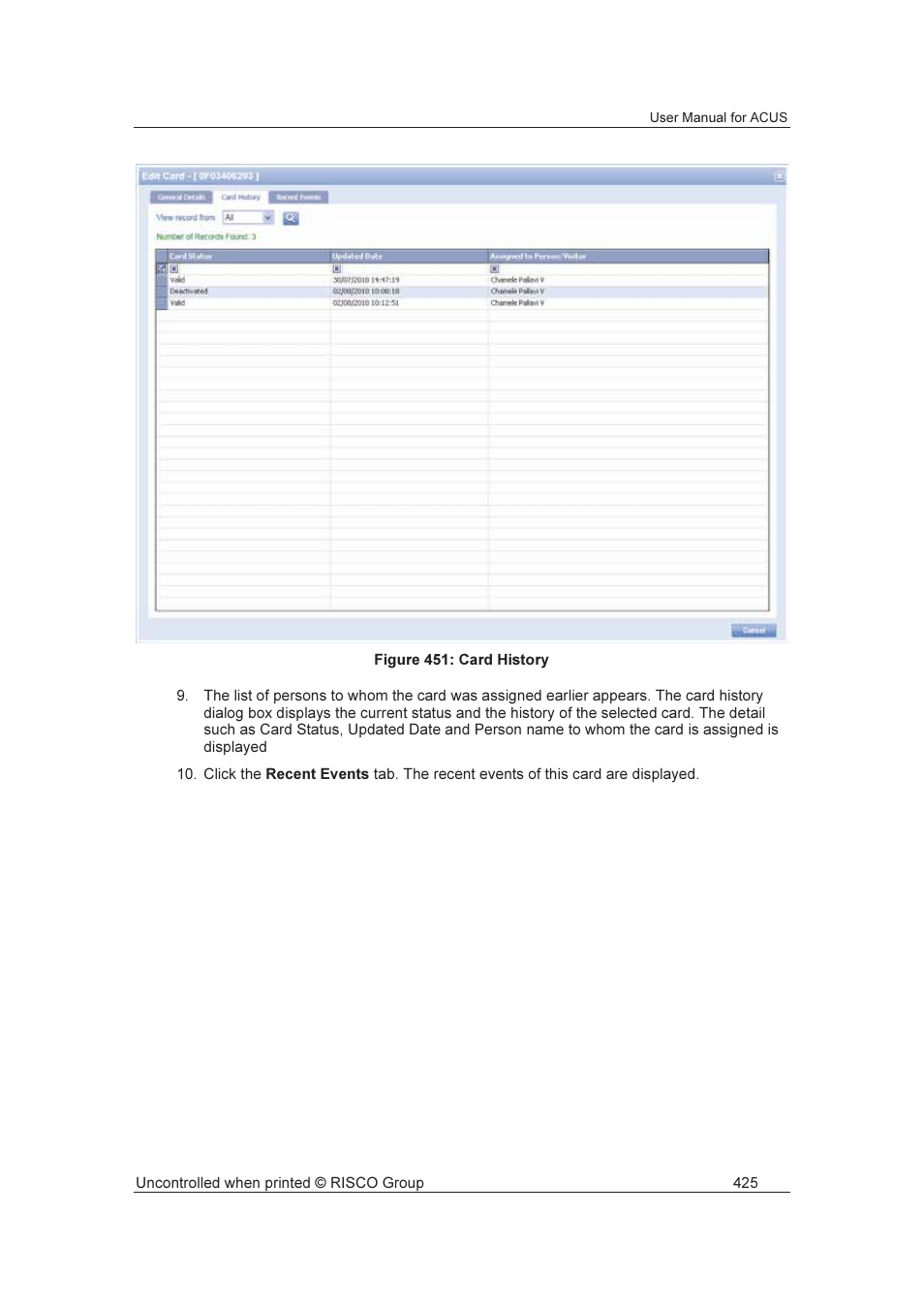 RISCO Group ACUS User Manual | Page 453 / 525