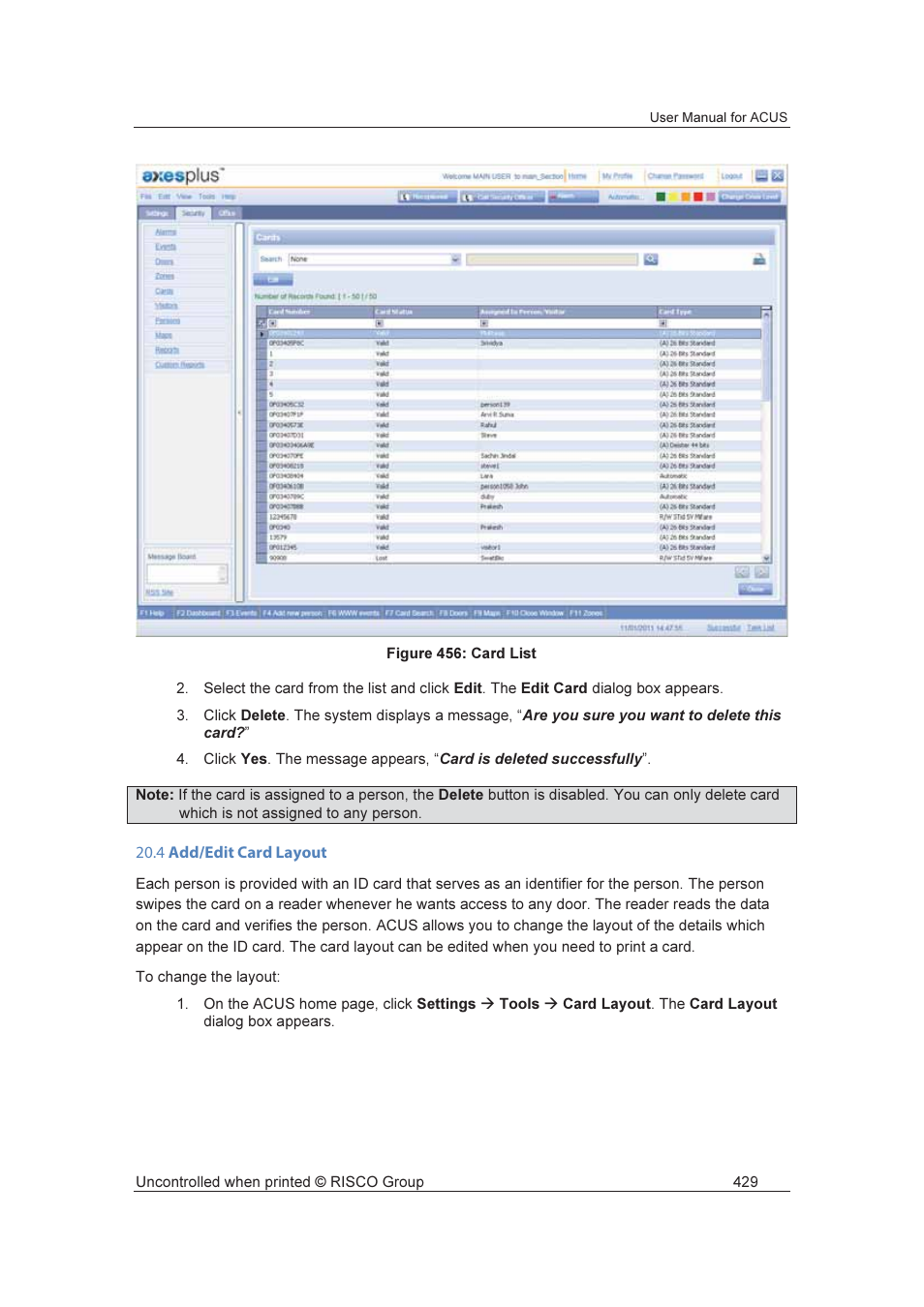 RISCO Group ACUS User Manual | Page 457 / 525