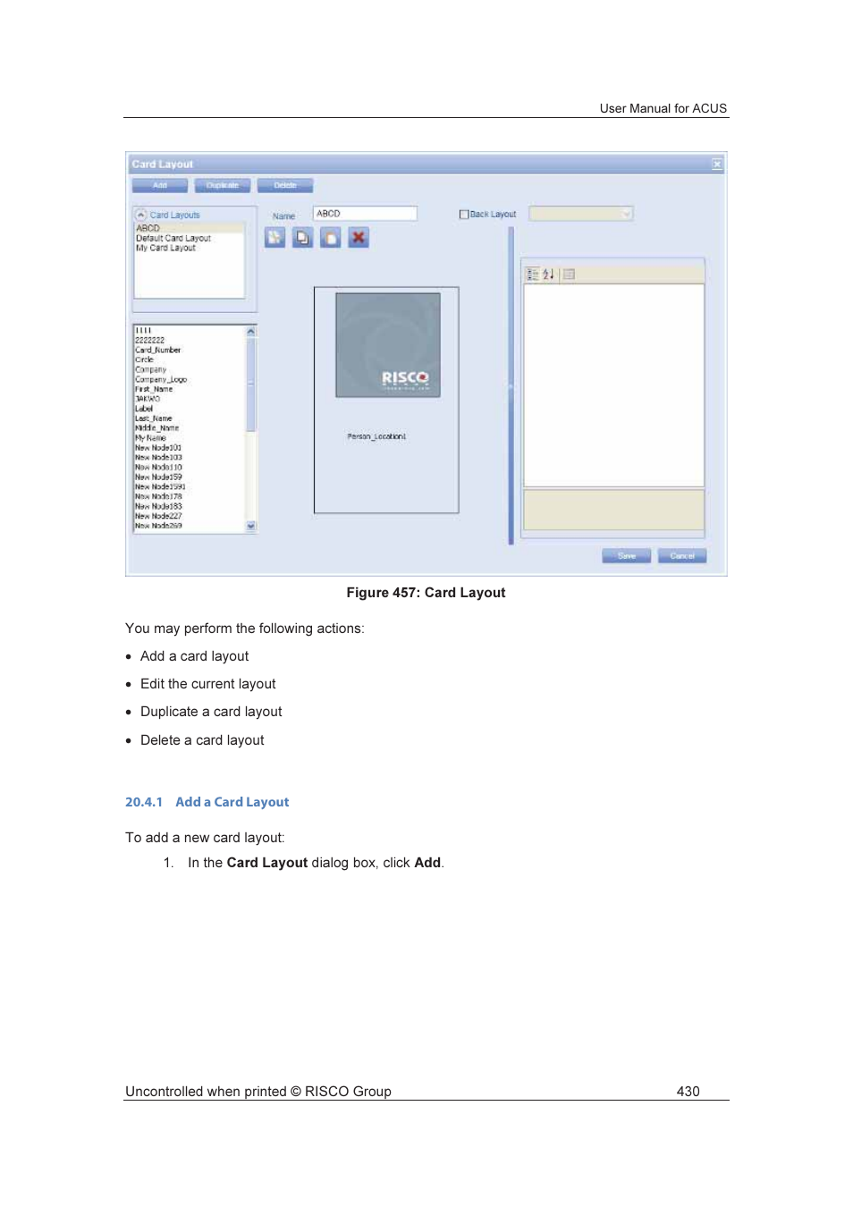 RISCO Group ACUS User Manual | Page 458 / 525