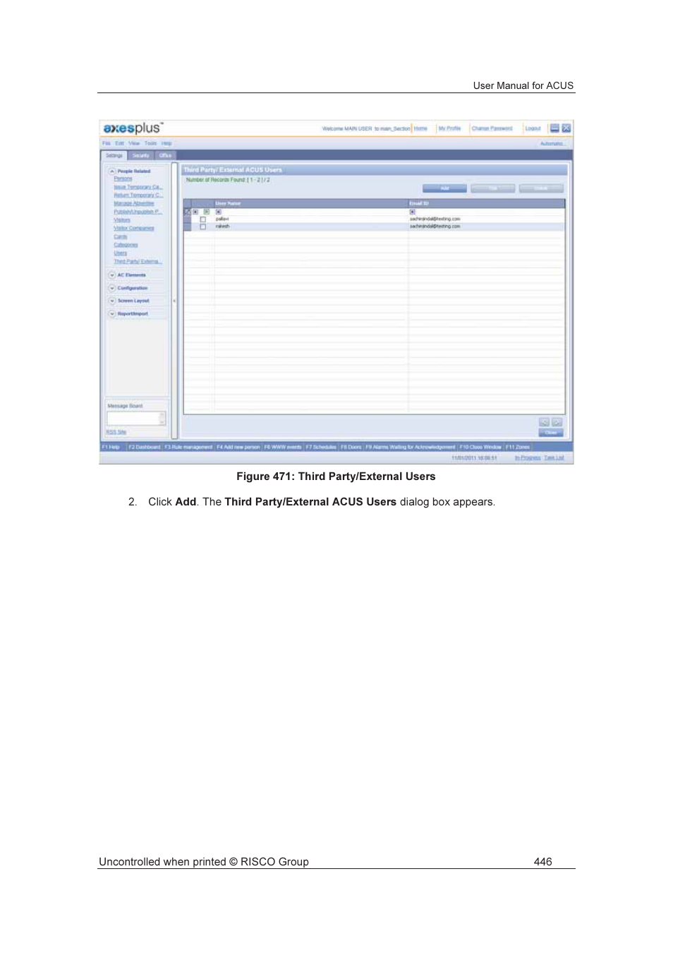 RISCO Group ACUS User Manual | Page 474 / 525