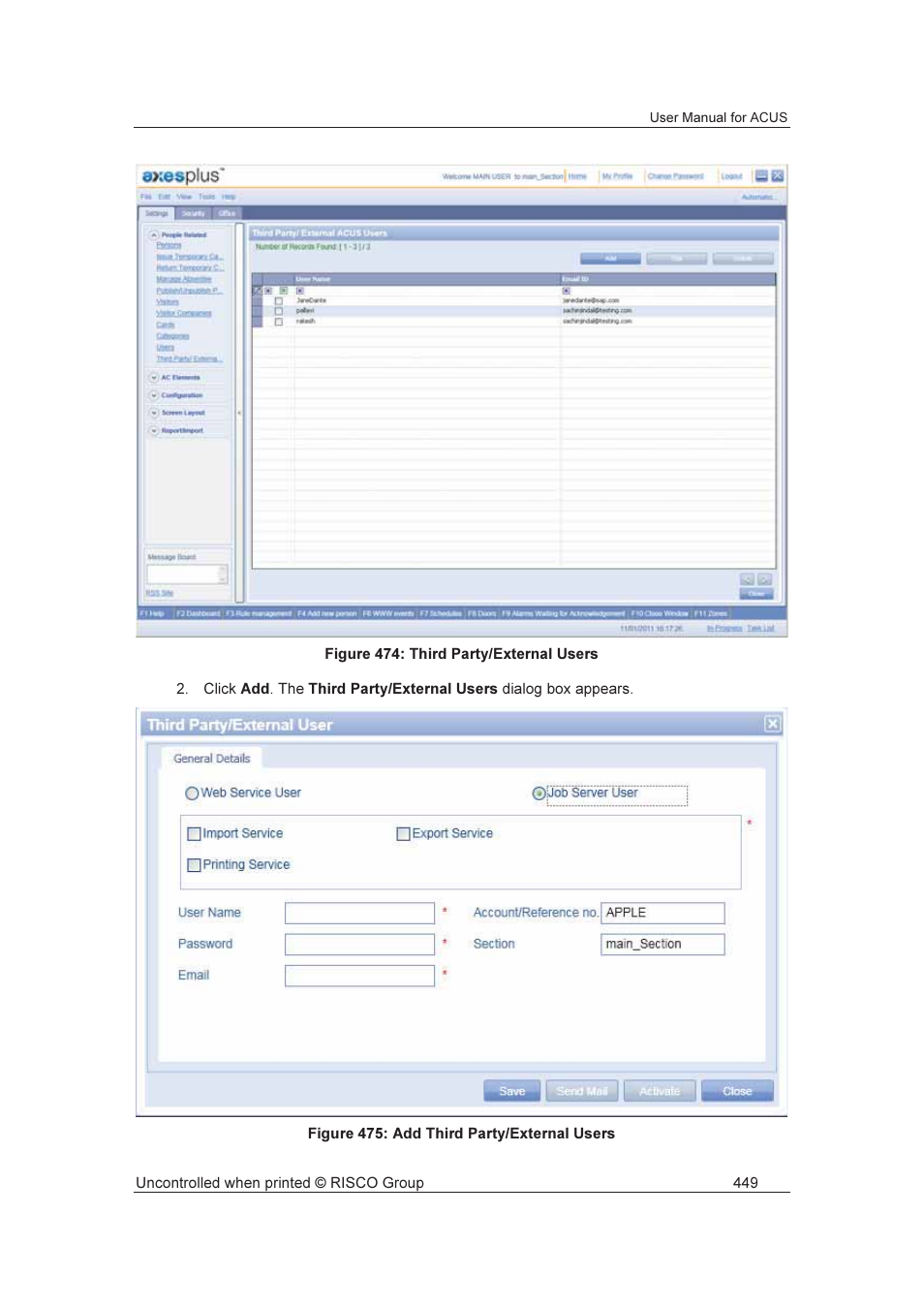 RISCO Group ACUS User Manual | Page 477 / 525