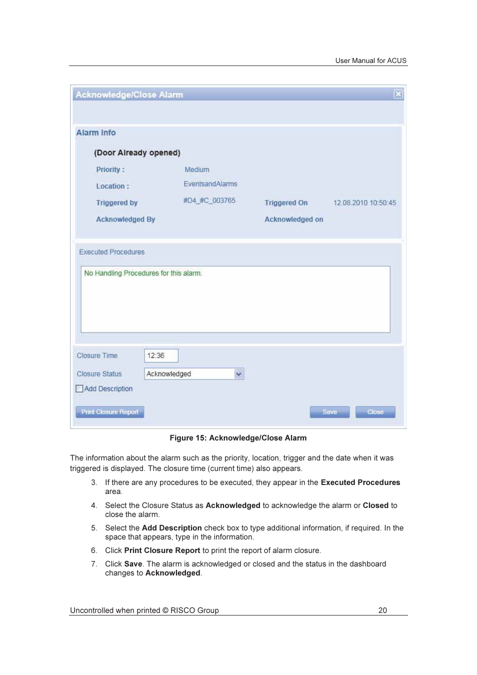 RISCO Group ACUS User Manual | Page 48 / 525