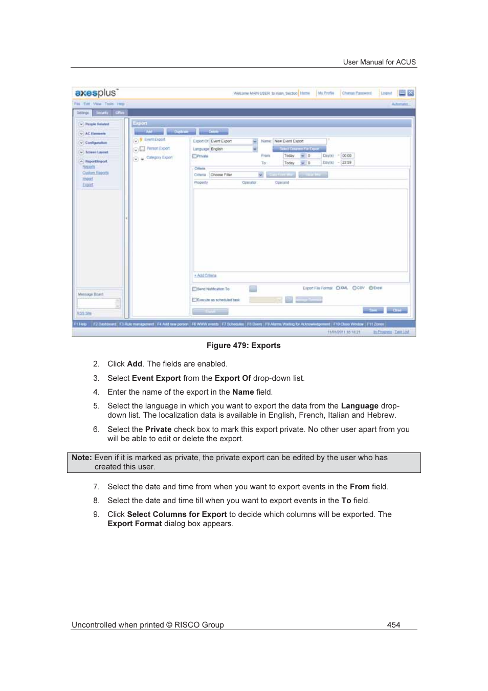 RISCO Group ACUS User Manual | Page 482 / 525