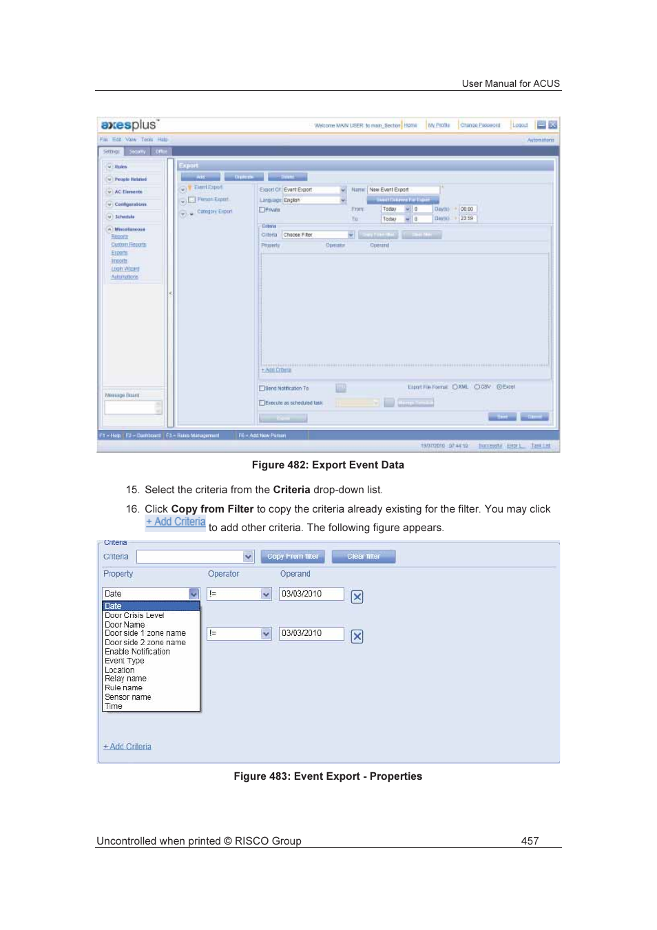 RISCO Group ACUS User Manual | Page 485 / 525