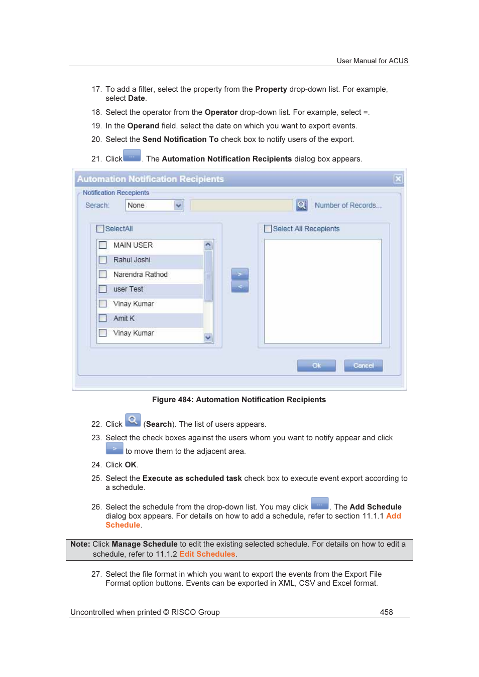 RISCO Group ACUS User Manual | Page 486 / 525