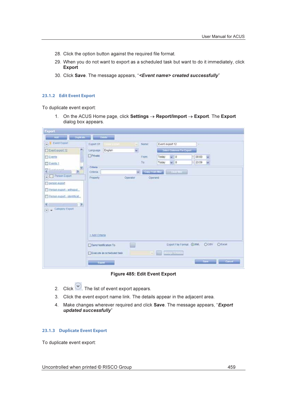 RISCO Group ACUS User Manual | Page 487 / 525