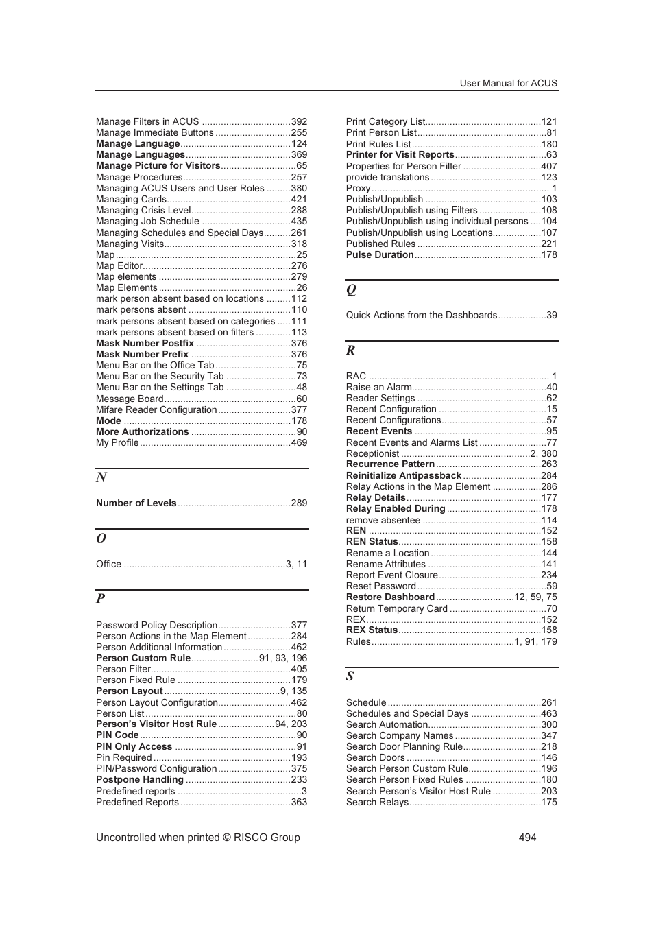 RISCO Group ACUS User Manual | Page 522 / 525