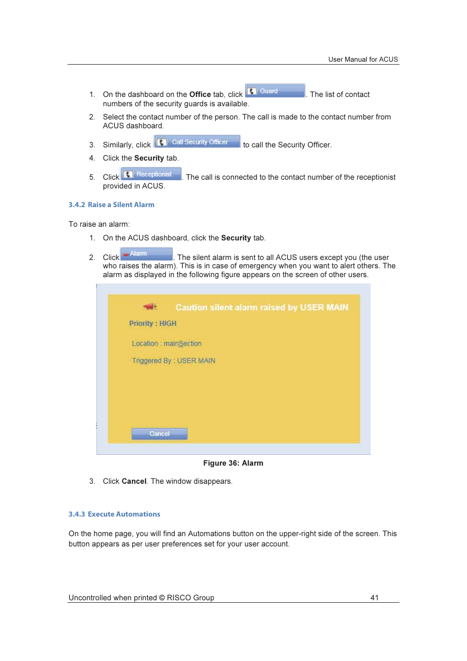 RISCO Group ACUS User Manual | Page 69 / 525