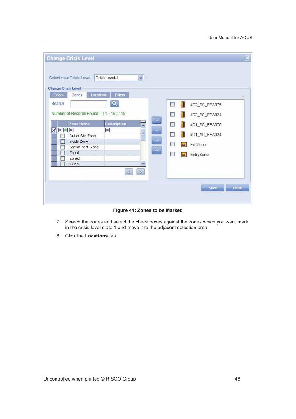 RISCO Group ACUS User Manual | Page 74 / 525