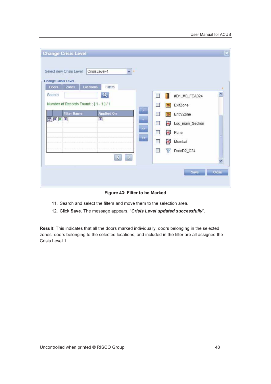 RISCO Group ACUS User Manual | Page 76 / 525