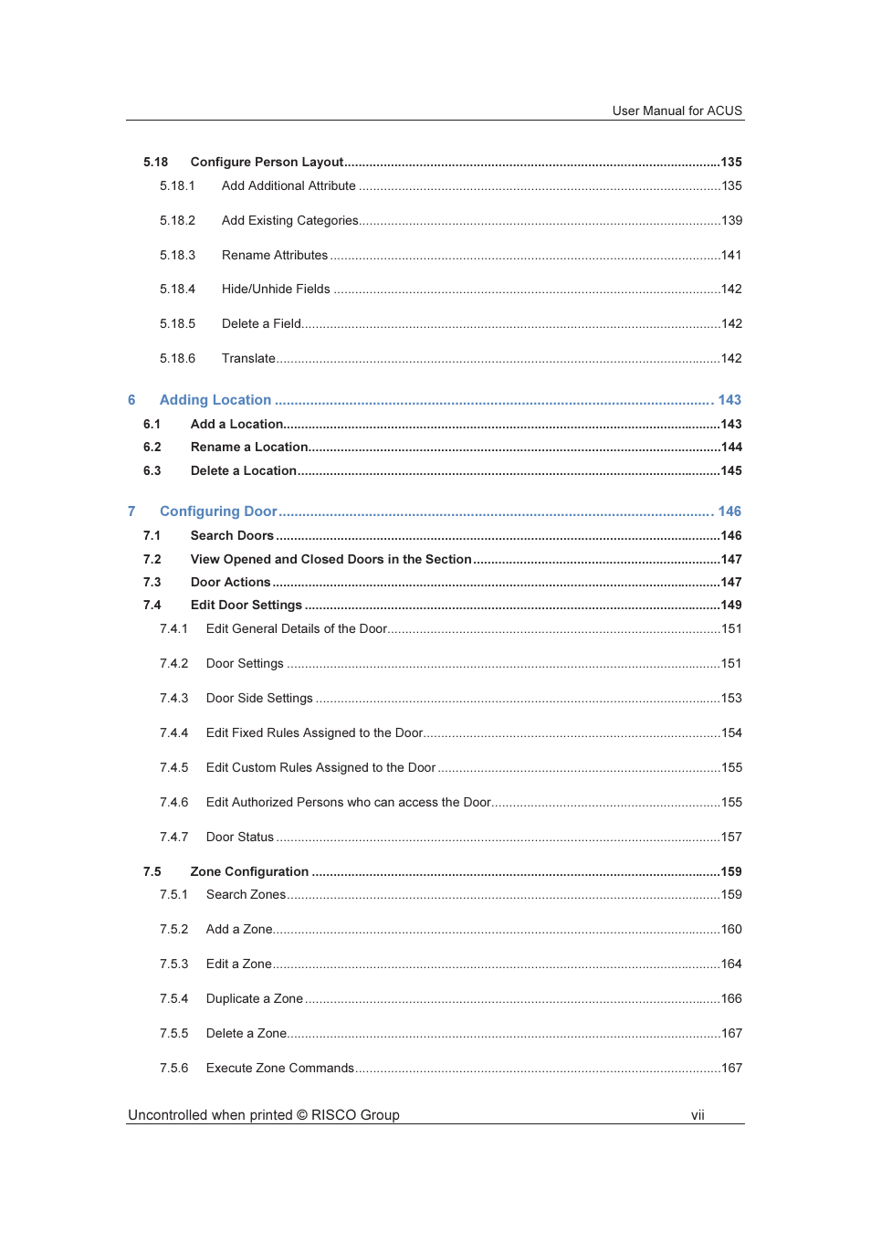 RISCO Group ACUS User Manual | Page 8 / 525