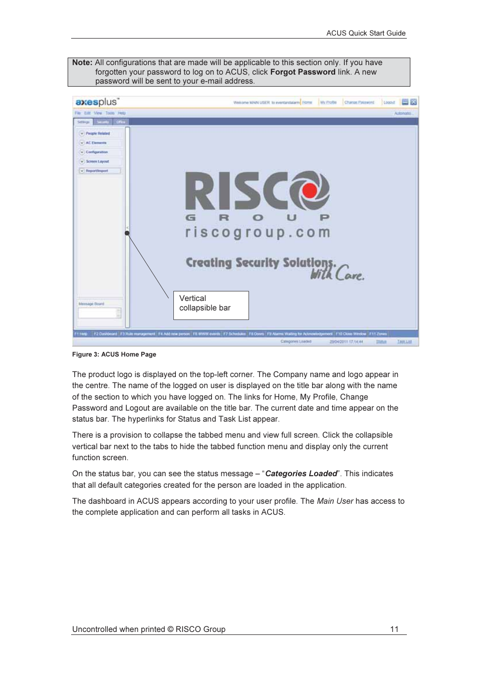 RISCO Group ACUS User Manual | Page 12 / 56
