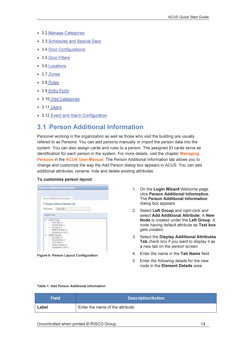 1 person additional information | RISCO Group ACUS User Manual | Page 15 / 56