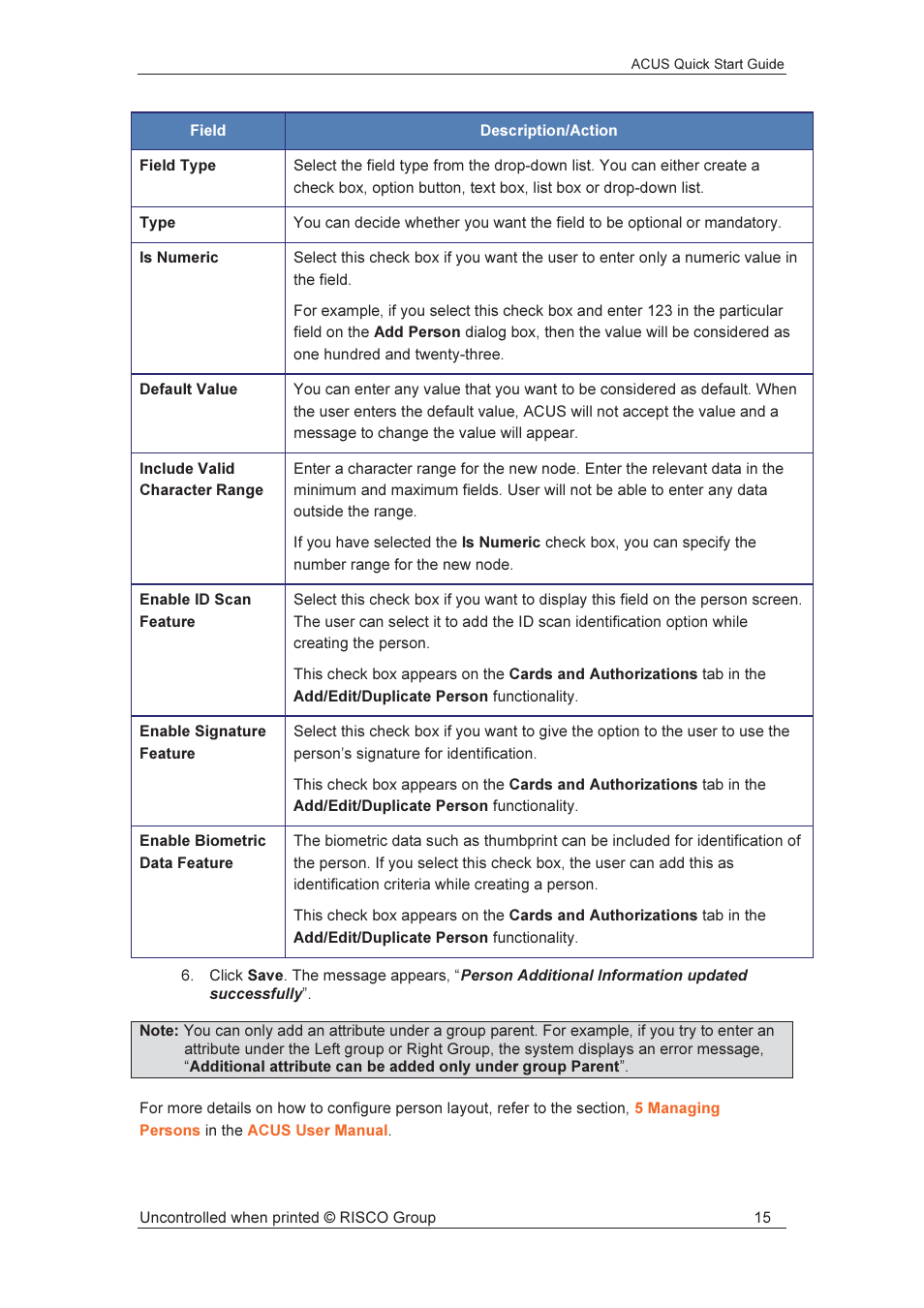 RISCO Group ACUS User Manual | Page 16 / 56