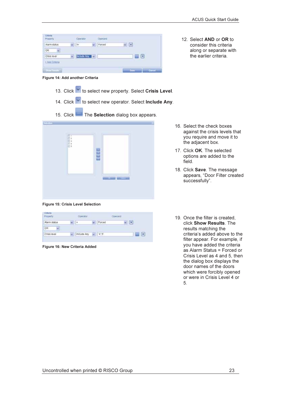 RISCO Group ACUS User Manual | Page 24 / 56