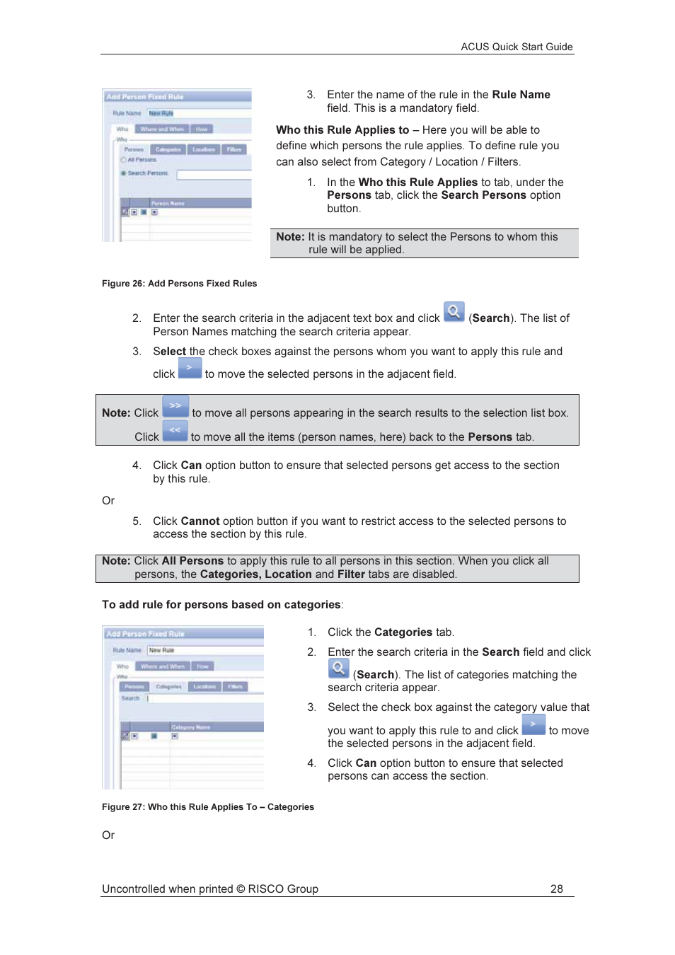 RISCO Group ACUS User Manual | Page 29 / 56