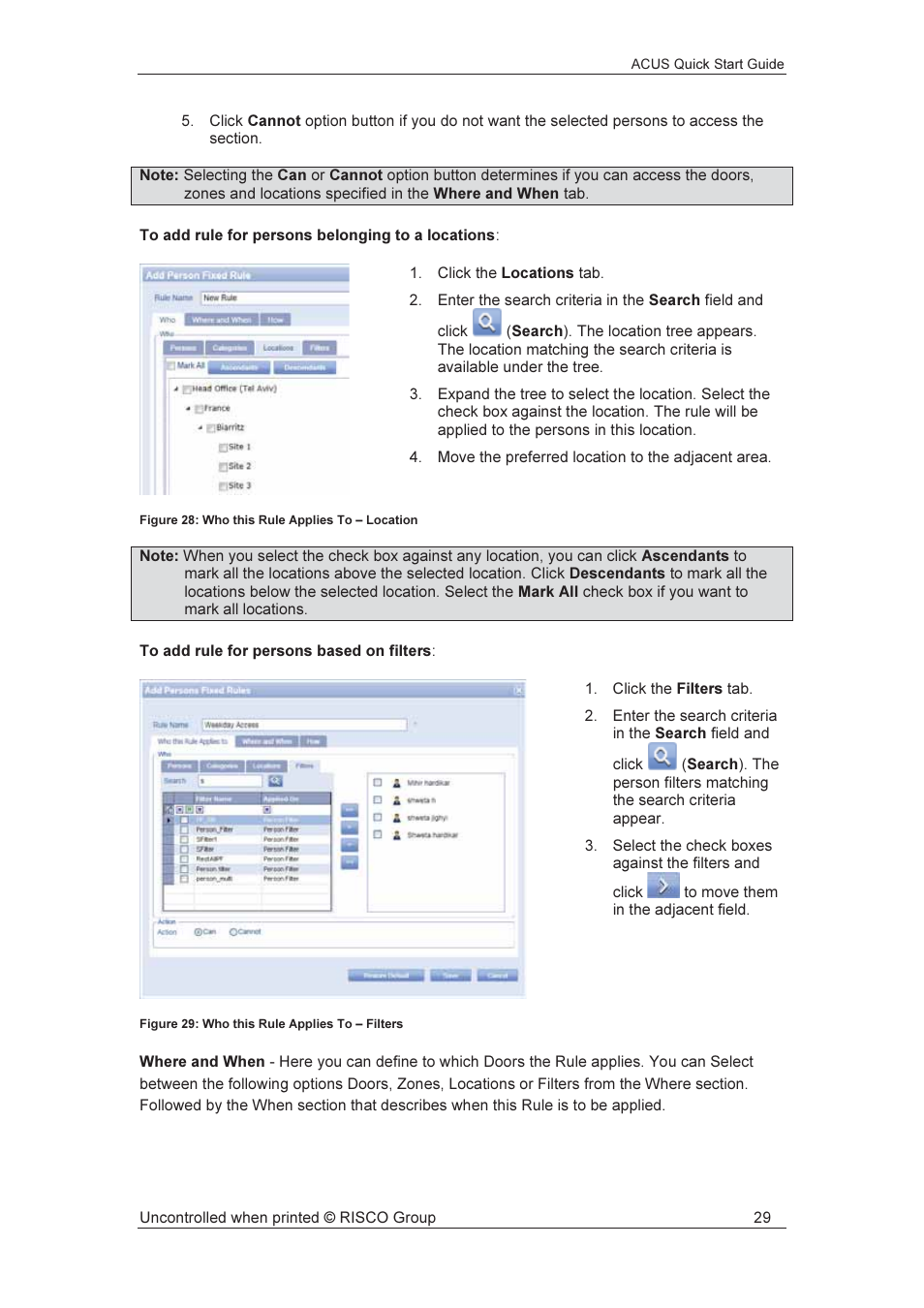 RISCO Group ACUS User Manual | Page 30 / 56