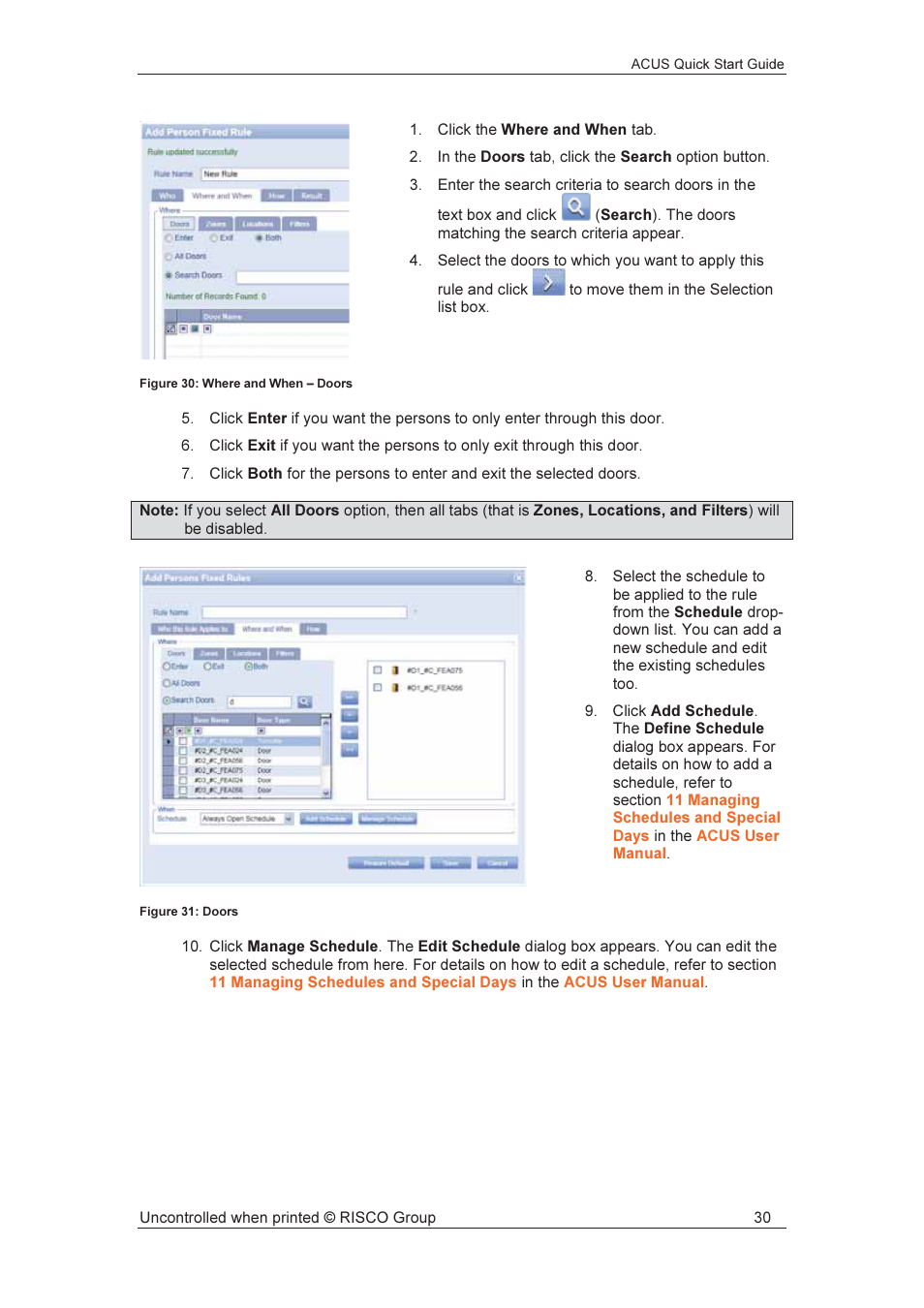 RISCO Group ACUS User Manual | Page 31 / 56