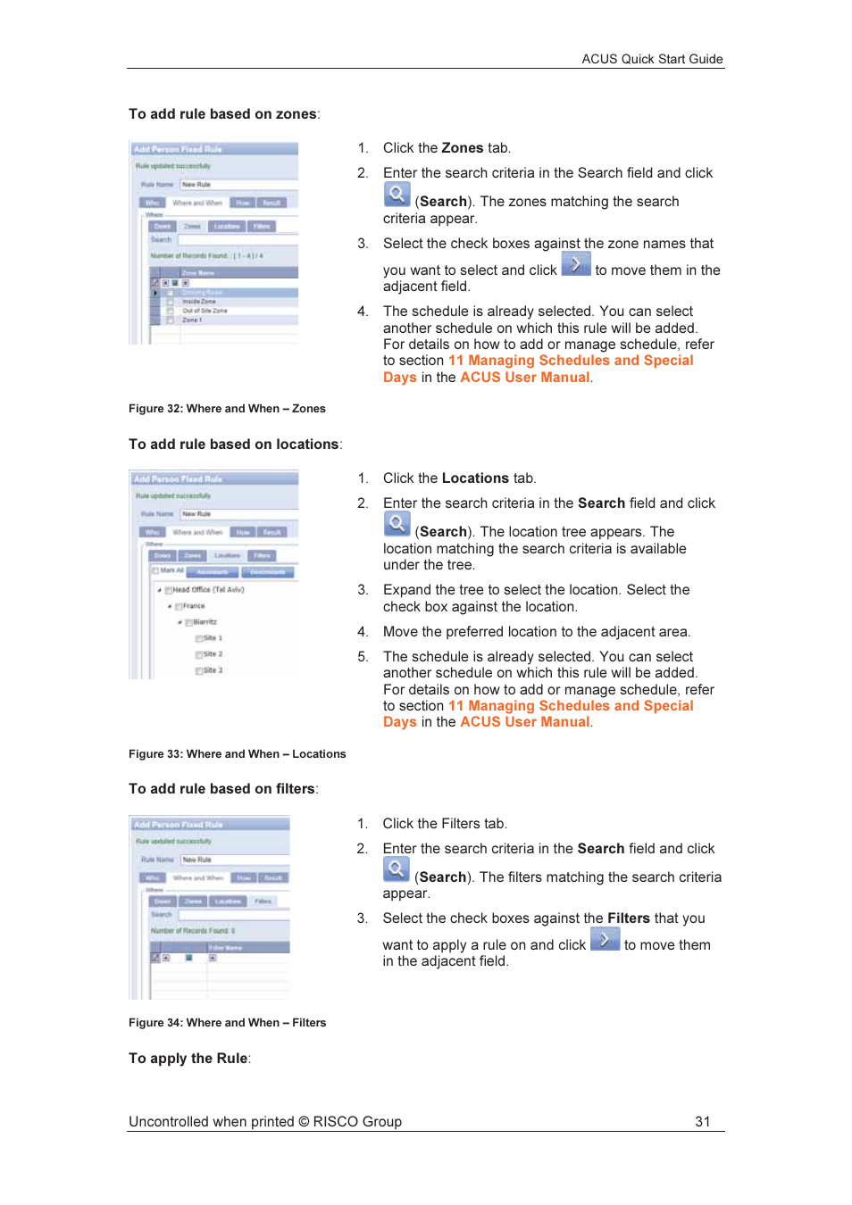 RISCO Group ACUS User Manual | Page 32 / 56