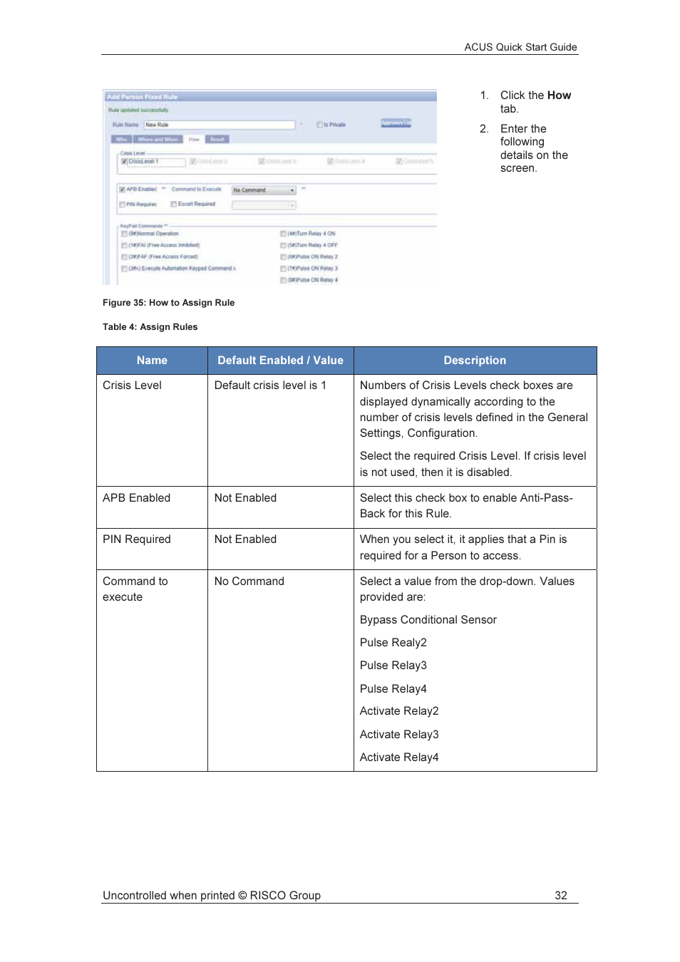 RISCO Group ACUS User Manual | Page 33 / 56
