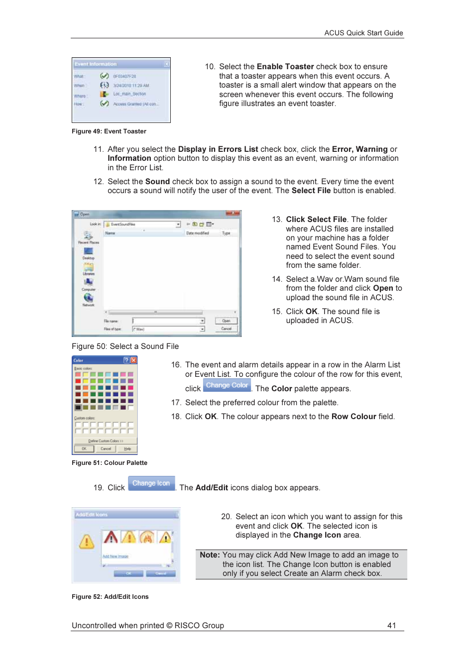 RISCO Group ACUS User Manual | Page 42 / 56