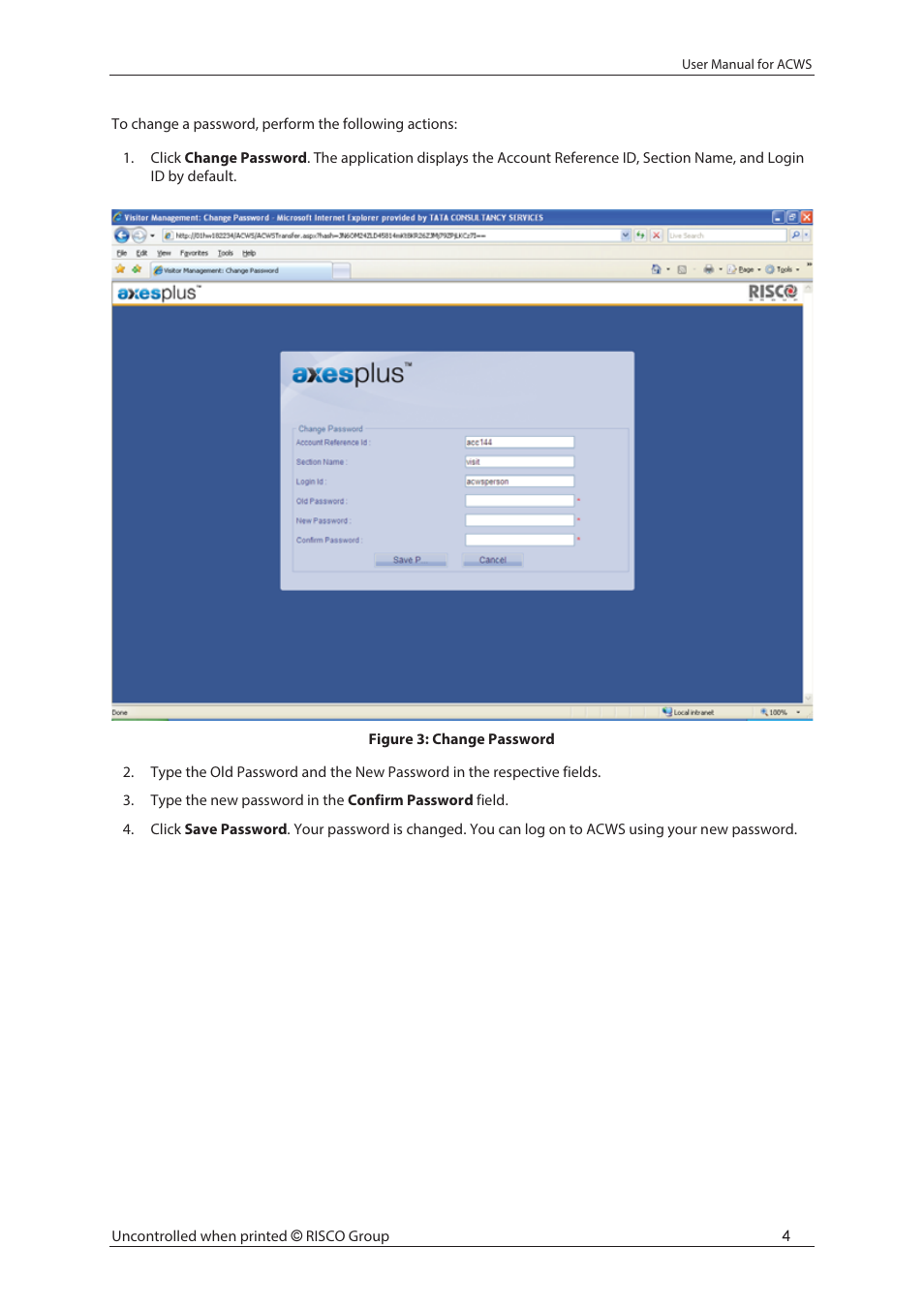 RISCO Group ACWS User Manual | Page 10 / 36