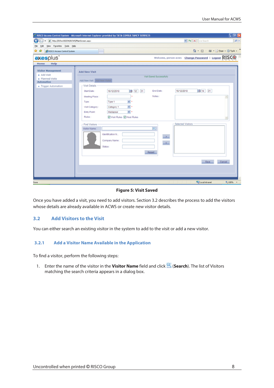 RISCO Group ACWS User Manual | Page 14 / 36
