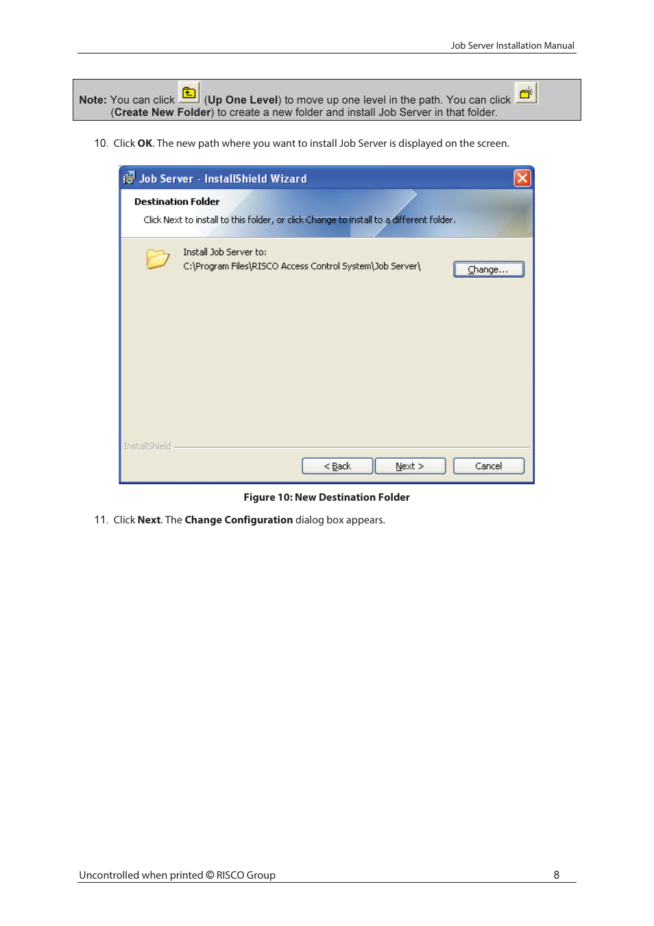RISCO Group Job Server Installer User Manual | Page 12 / 32