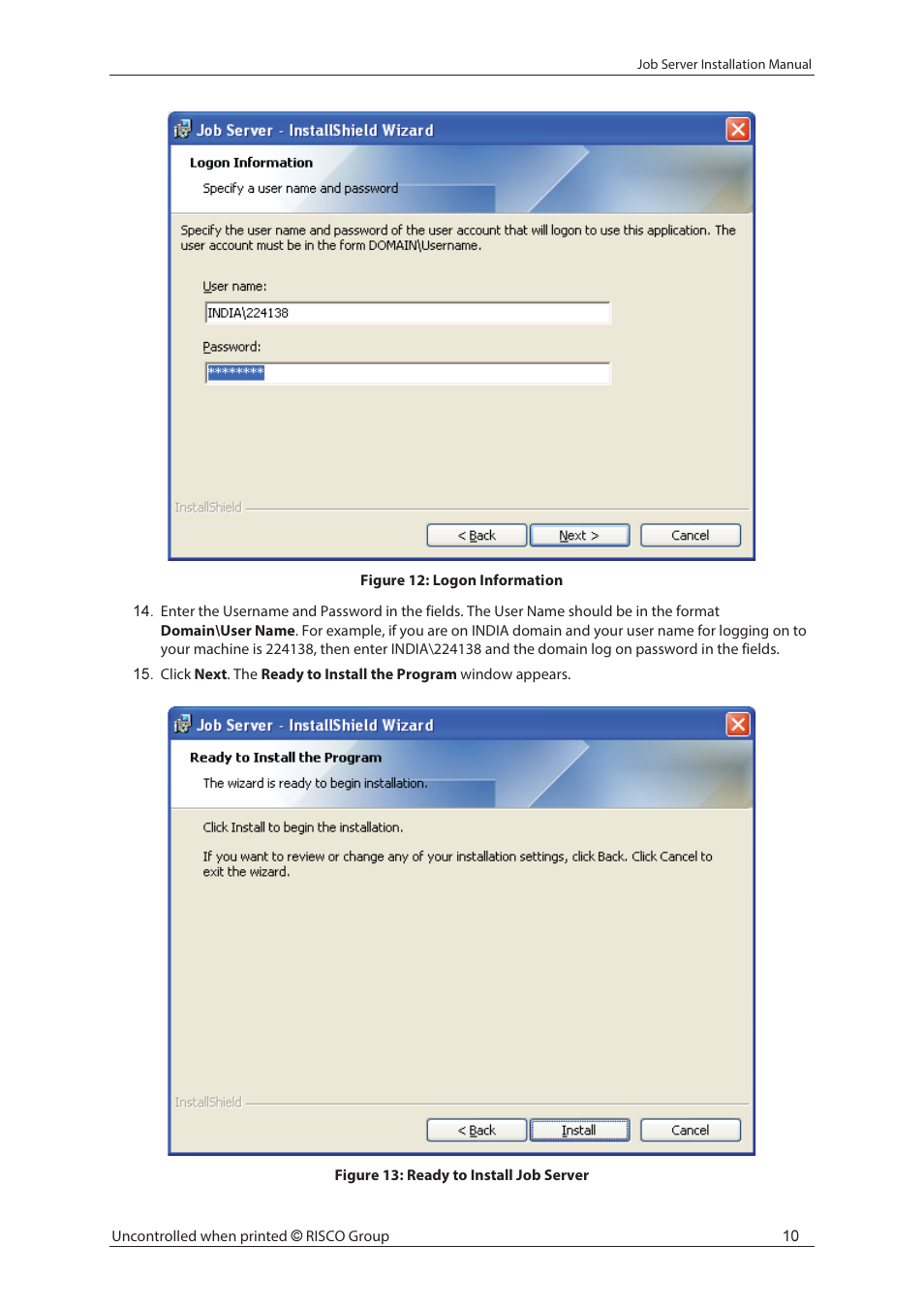 RISCO Group Job Server Installer User Manual | Page 14 / 32